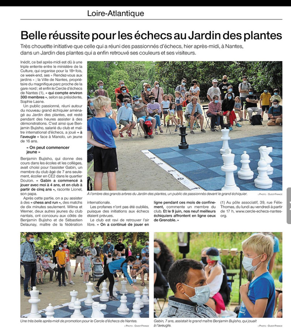 Article ouest france 06 06 2021